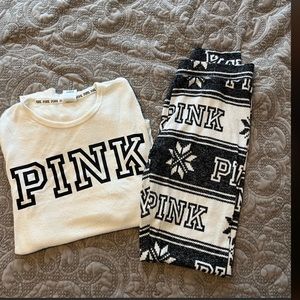 Pink by Victoria secret lounge or sleep set.